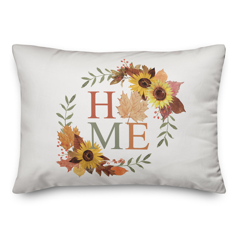  Housse et insert de coussin rectangulaire Autumn Home Wreath