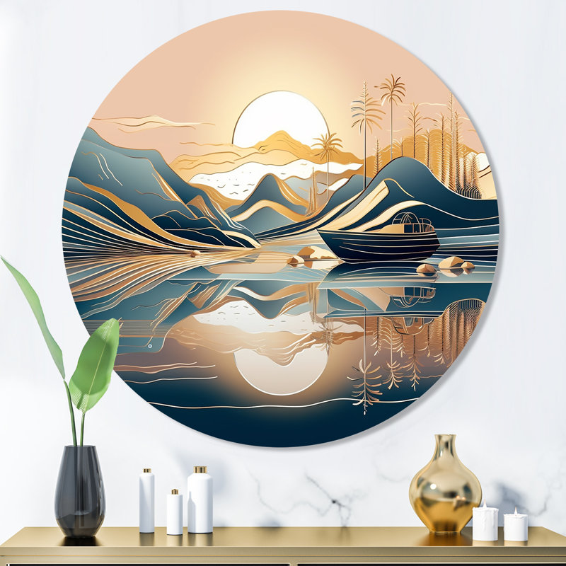 Deschamp Gold Metallic Coastal Paradise II, H 36 po x l 36 po x P 1 po
