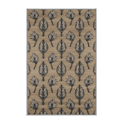 Machine Washable Art Deco Grey Area Rug