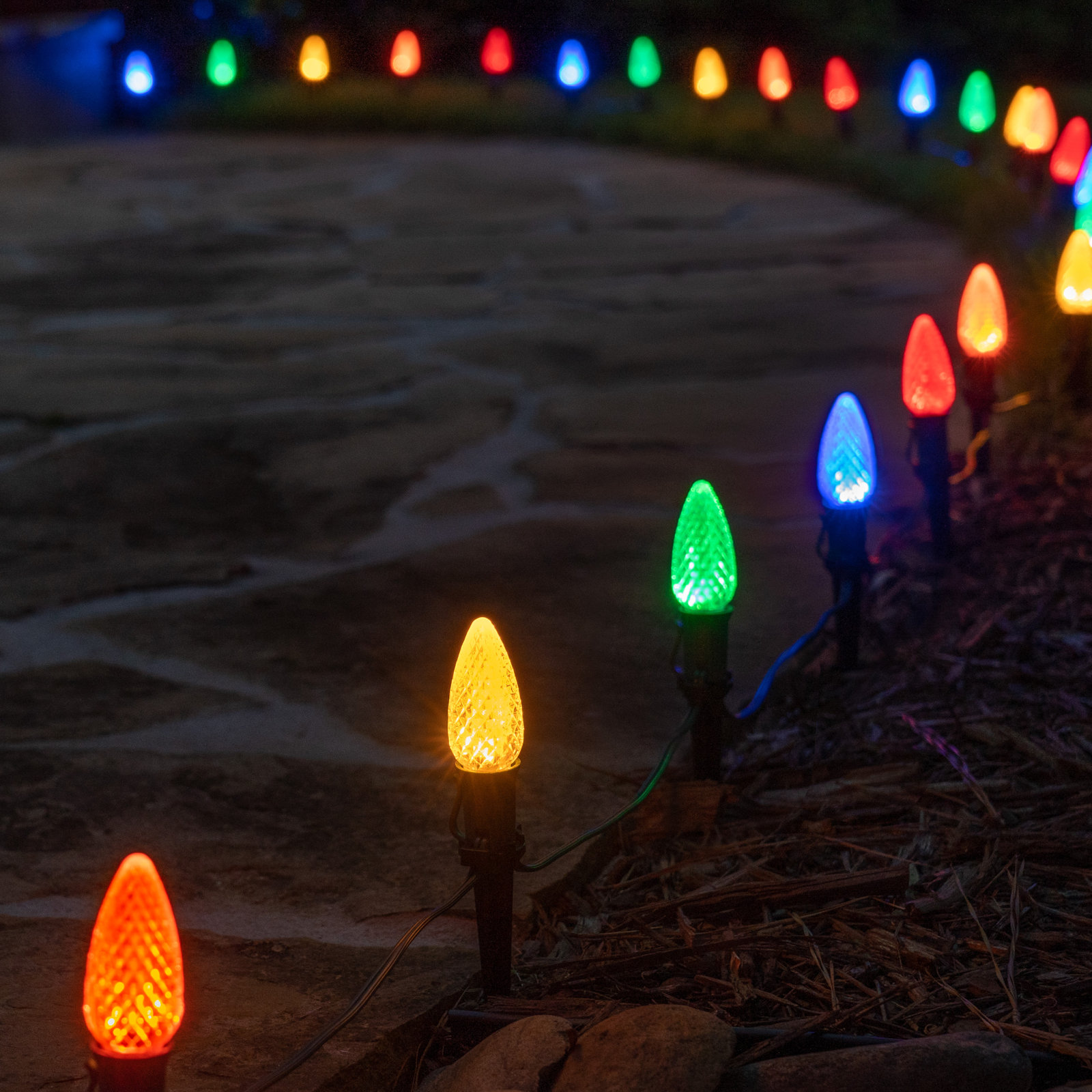 C9 OptiCore LED Pathway Lights, 100 feet, Multicolor