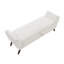 Banc de rangement moderne de 60 po avec pieds en bois Mid-Centruy-130852455