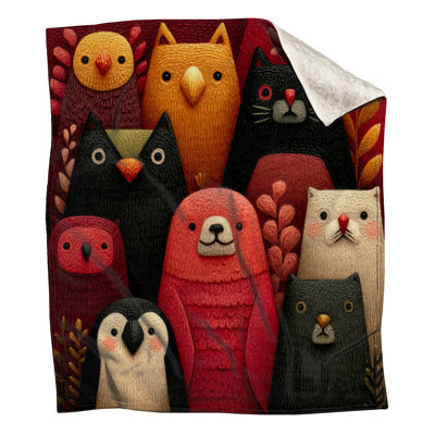 Cute Animal Illustrations Blankets