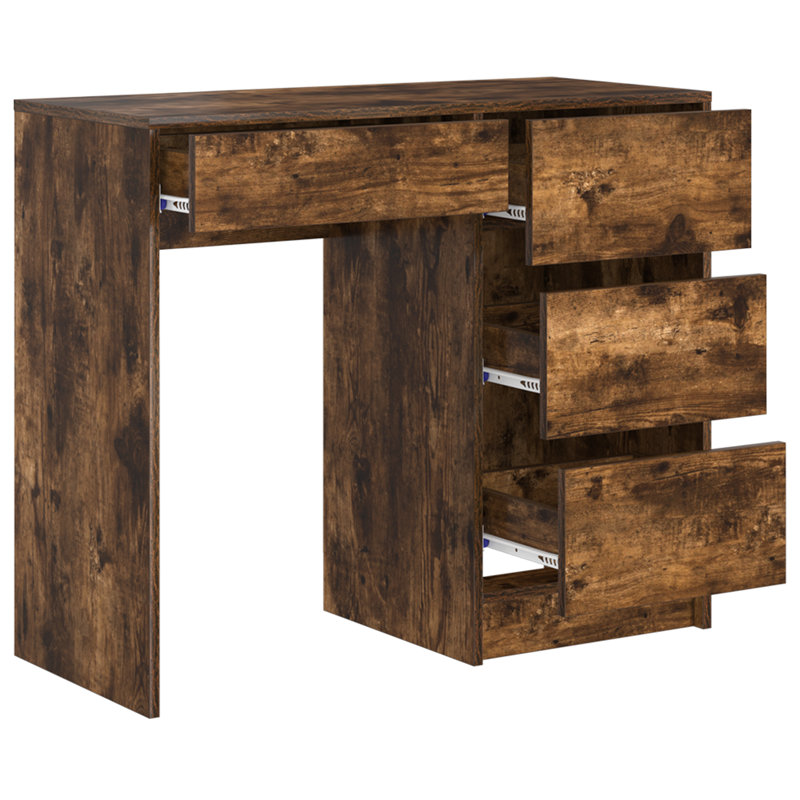 Writing Desk Engineered Wood Medium, Smoked Oak