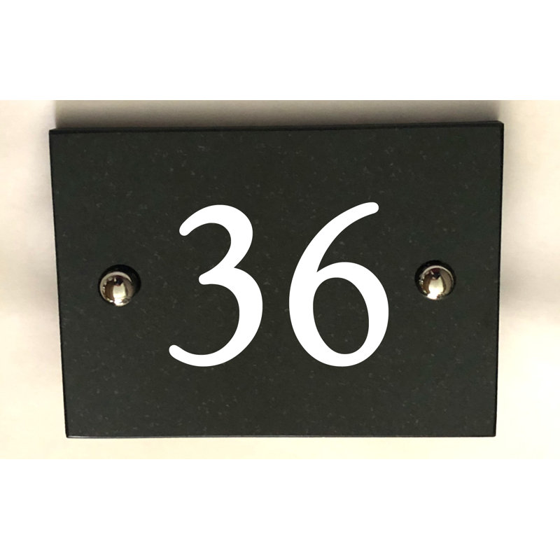 Brumby 10cm H Reflective Stone House Number, 36