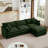 Modular Sectional Sofa, 102 Inch L Shaped Couch Set For Living Room, 3-Seater Comfy Cloud Couches With Movable Ottoman, DIY Combination, Chenille-2050097964
