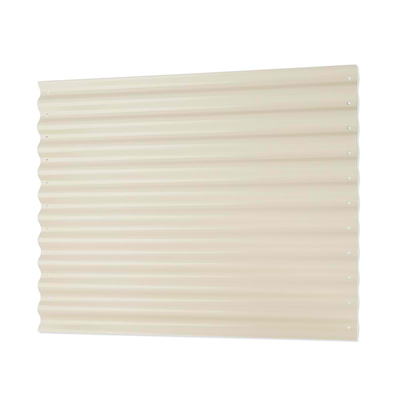 Metal Weather Resistant Extension Element For Raised Garden Bed, Beige