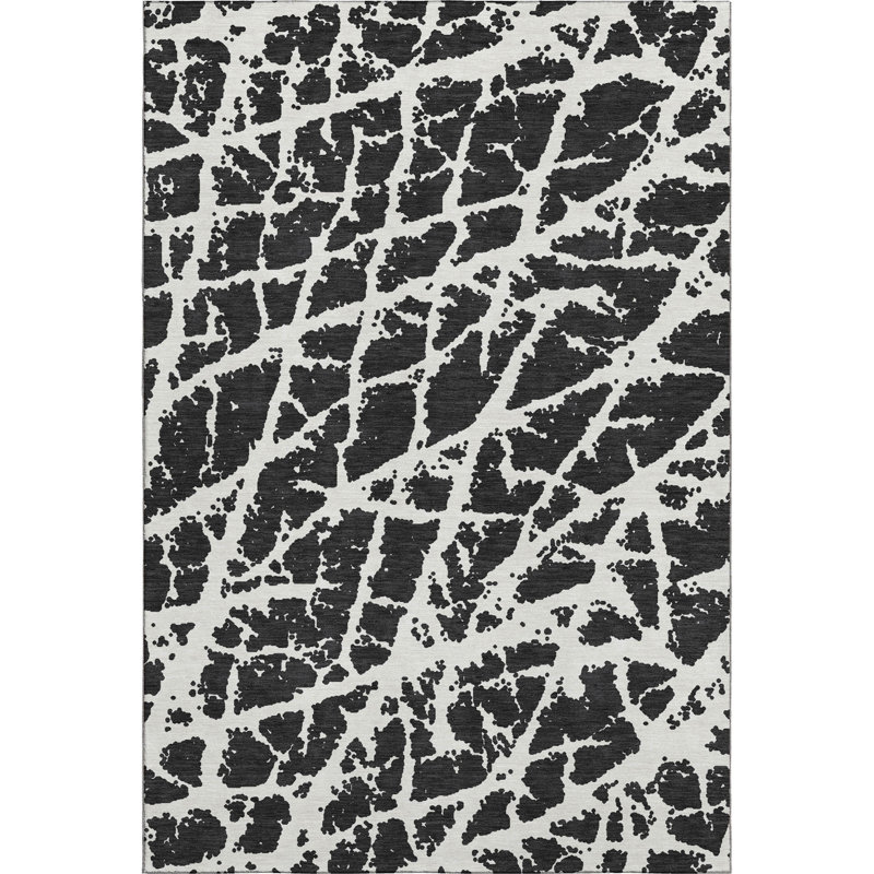 Tapis noir Cerrito AMF501 lavable à la machine de qualité supérieure, Rectangle 10 pi x 14 pi