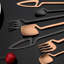 Ensemble de couverts 32 pièces avec finition mate - Ensemble de couverts en acier inoxydable pour 8 personnes - Comprend les couteaux de table, les fourchettes, les cuillères et les cuillères à café - Va au lave-vaisselle-1081169865