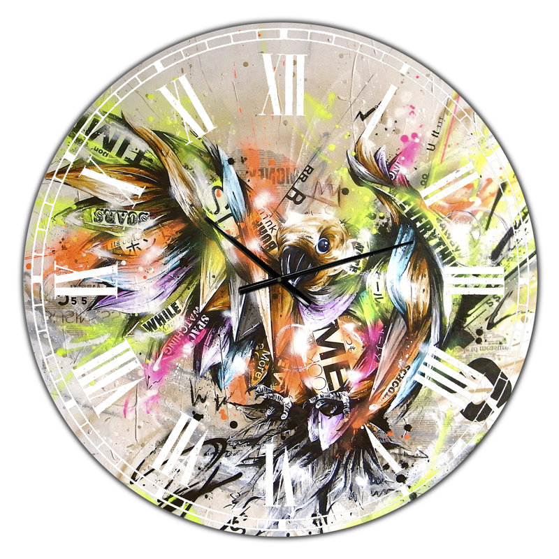 Horloge murale moderne Street Art Graffiti, Moyen