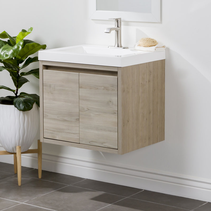 Ensemble de meuble-lavabo simple mural 24,5 "