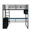 Lit mezzanine double en métal avec DEL, bureau et tablettes-1552271982