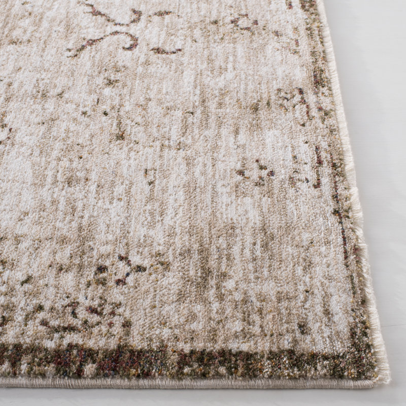 Tapis oriental blanc / beige, Rectangle 4 pi x 6 pi