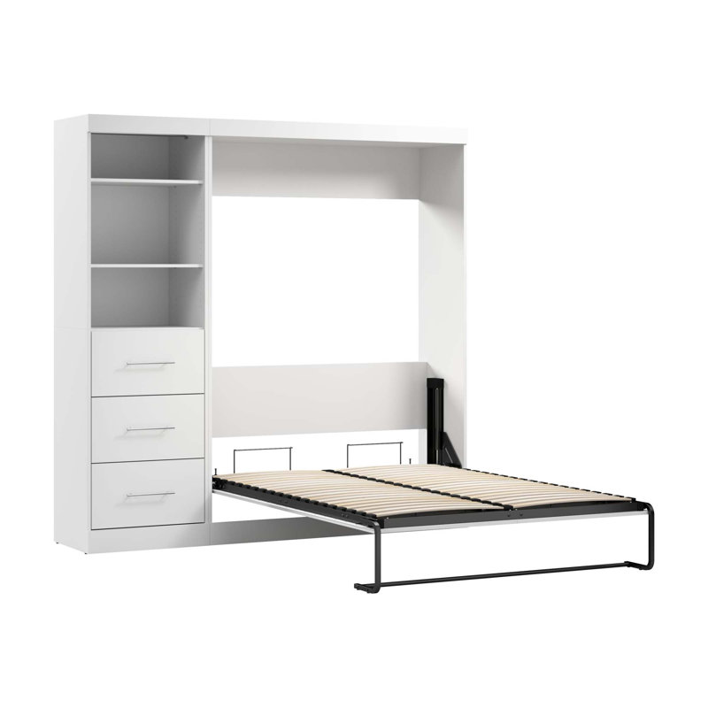 Arthor Metal Murphy Storage Bed, White