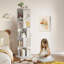Bibliothèque rotative, bibliothèque rotative à 360 ° pour petits espaces, bibliothèque d'angle pour chambre à coucher, salon, salle d'étude-974983621-974983619