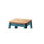 Tabouret naturel et bleu sarcelle sans dossier avec pieds et barre transversale en métal, dimensions de l'assise de 13 po, hauteur de 30 po, pieds en tube de pin massif sans accoudoirs, capacité de 100 lb, dimensions du produit: 18 po