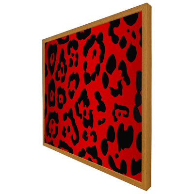 Meredosia Red Leopard Print 1 Piece Single Picture Frame Wall Art