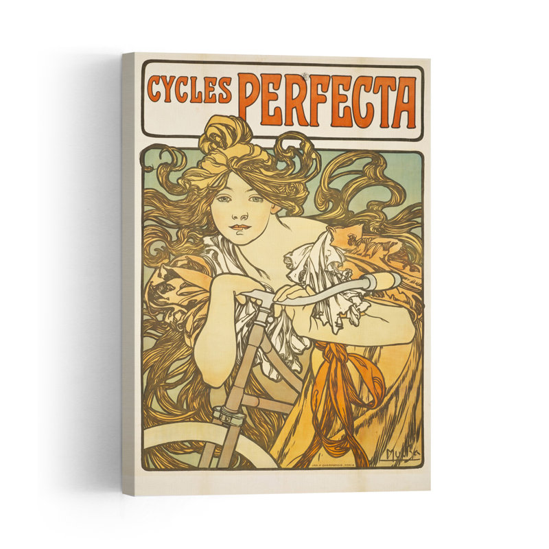 Cycles Perfecta, 1897 Estampe d'art mural abstrait contemporain, H 36 po x l 24 po