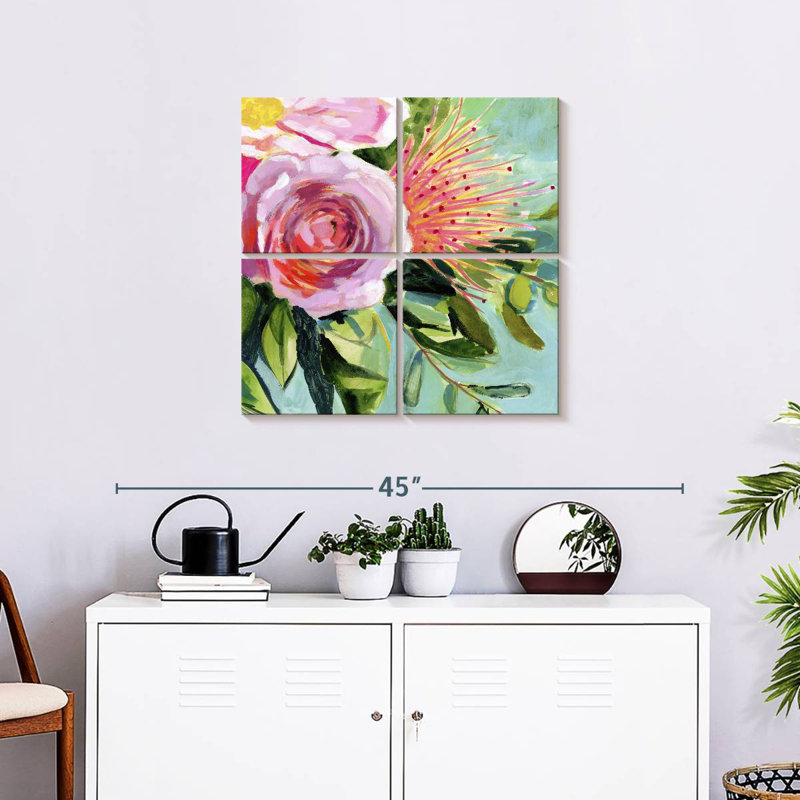 Harnek floral brossé I, H 26 po x l 26 po