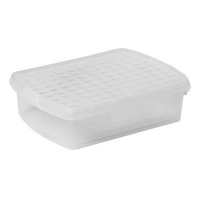 Wham Clip Rectangular Plastic Storage Boxes with Secure Clip Lock Lids Clear/Clear/Clear