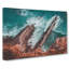 Waves Crashing at Cabo Espichel in Portugal - Wrapped Canvas-55303934