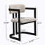 Ensemble de 2 chaises de salle à manger rembourrées en tissu avec structure en métal noir, capacité de poids de 265 lb-1037855373