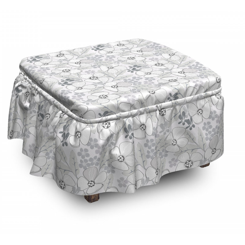 Box Cushion Ottoman Slipcover