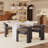 62.9inch Modern Oval Dining Table Set-672256087-672256081-675800087