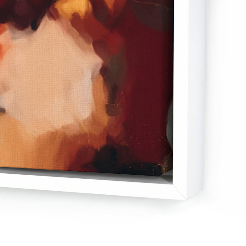 Ember Painting by Patricia Vargas, 40" H x 30" W, White Oak Framed
