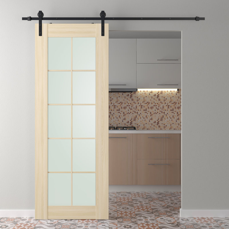 Porte de grange Avon, 31,75 po x 83,23 po, Frêne de la loire