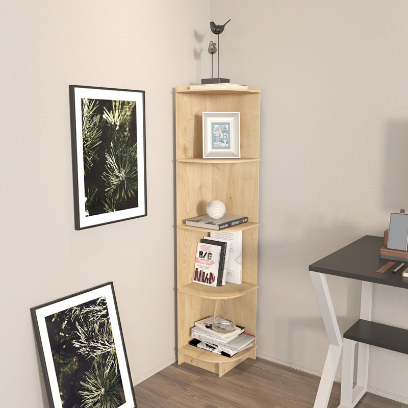 Bibliothèque standard en bois massif H 54,3 "x l 11" Bochov