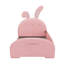 Lit simple en forme de lapin rembourré simple, lit plateforme rose avec tête et pied de lit pour chambre d'enfant, lit pour enfant rembourré doux-116499009
