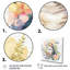 Petit chaton entouré de fleurs colorées I - animaux, art mural sur toile-87340961-87340954