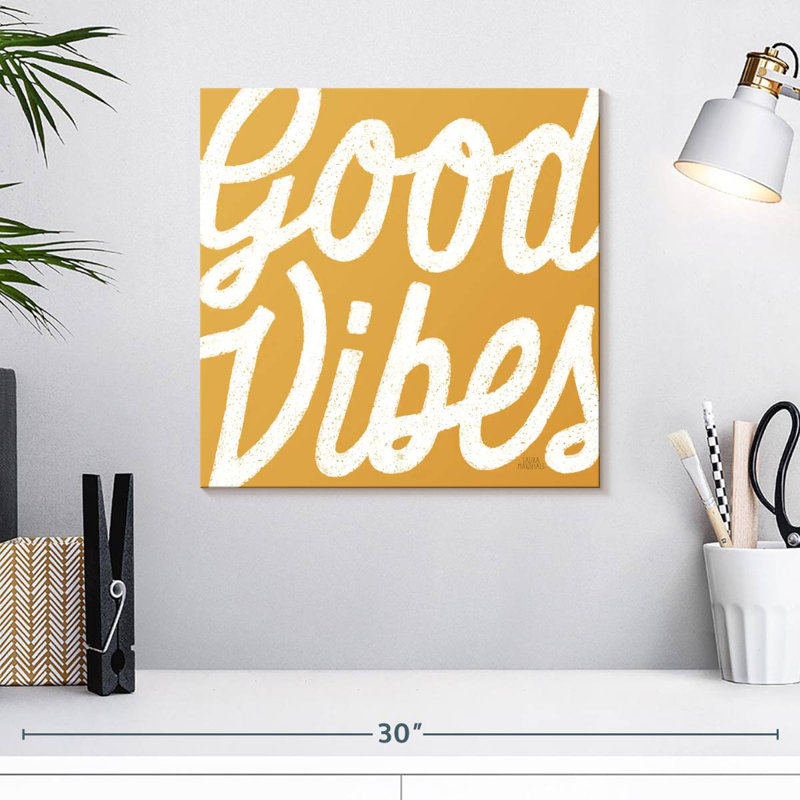 Tergel Good Vibes - jaune, H 16 po x l 16 po