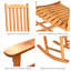 Chaise berçante d'extérieur simple pour terrasse