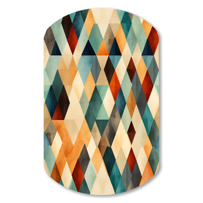 Cosson - Irregular Shape Geometric Metal Wall Decor, Asymmetrical Metal Wall Sculpture Print