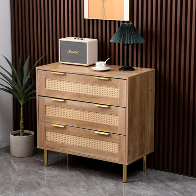Amesha 80 cm W Chest of 3 Drawers