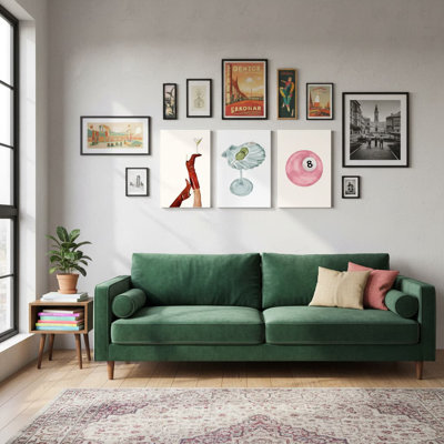 3 Piece No Frame Print on Canvas