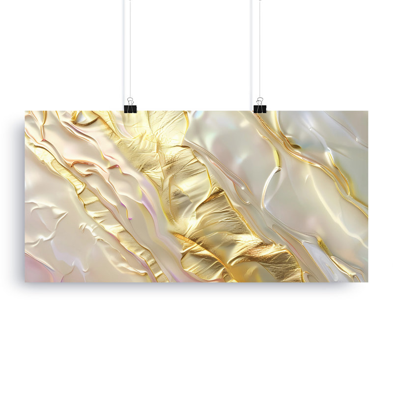 Abstract Wall Art, Canvas Print, Gold, Modern Art, Home Decor, Wrapped Canvas, 76.2 cm H x 101.6 cm W