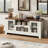 Farmhouse TV Stand for 55/65 Inch TV, Wood Entertainment Center with Acrylic Door Storage Cabinet, Adjustable Shelves, Sturdy TV Console Table for Living Room Bedroom-330634885