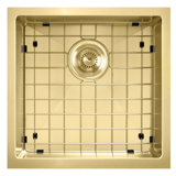Noah Plus 18" L x 18" W Undermount Kitchen Sink with Sink Grid and Basket Strainer