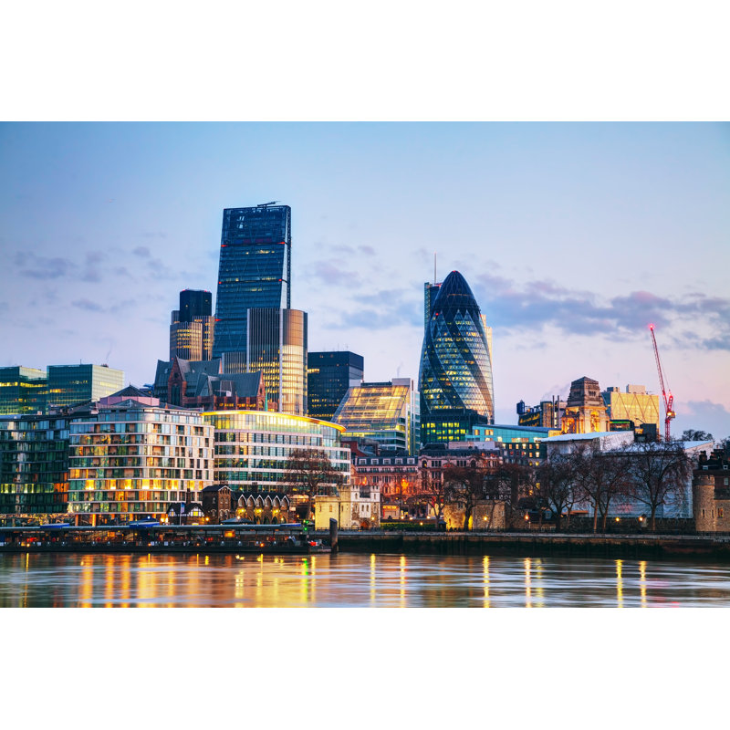 City Of London by AndreyKrav - Wrapped Canvas Print, 51cm H x 76cm W