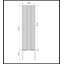 Armoire latérale rayée noire mat Emilia-14S, rangement autoportant pour salle de bain moderne, assemblage facile