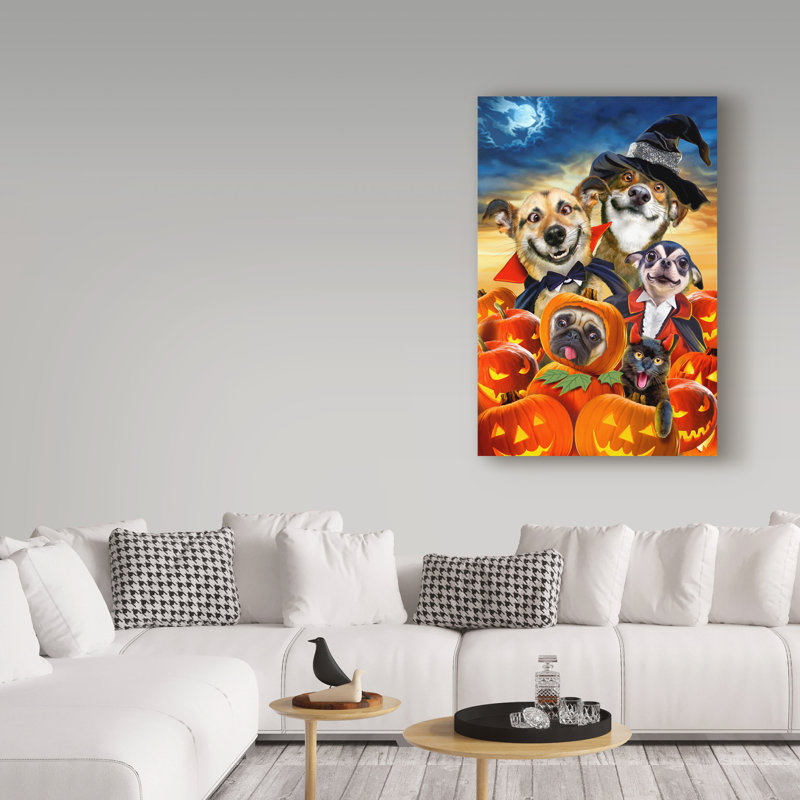 « effrayant éclairé décoratif », reproduction sur toile, H 19 po x l 12 po x P 2 po