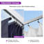 Pergola rétractable d'extérieur mauve avec abri de soleil 10 pi x 10 pi Pergola pourpre avec abat-jour en métal-110725161