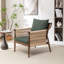 Chaise d'appoint rembourrée en bois massif Cofield-81823752