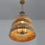 Luminaire suspendu cloche tissé naturel 3 lumières Clesta