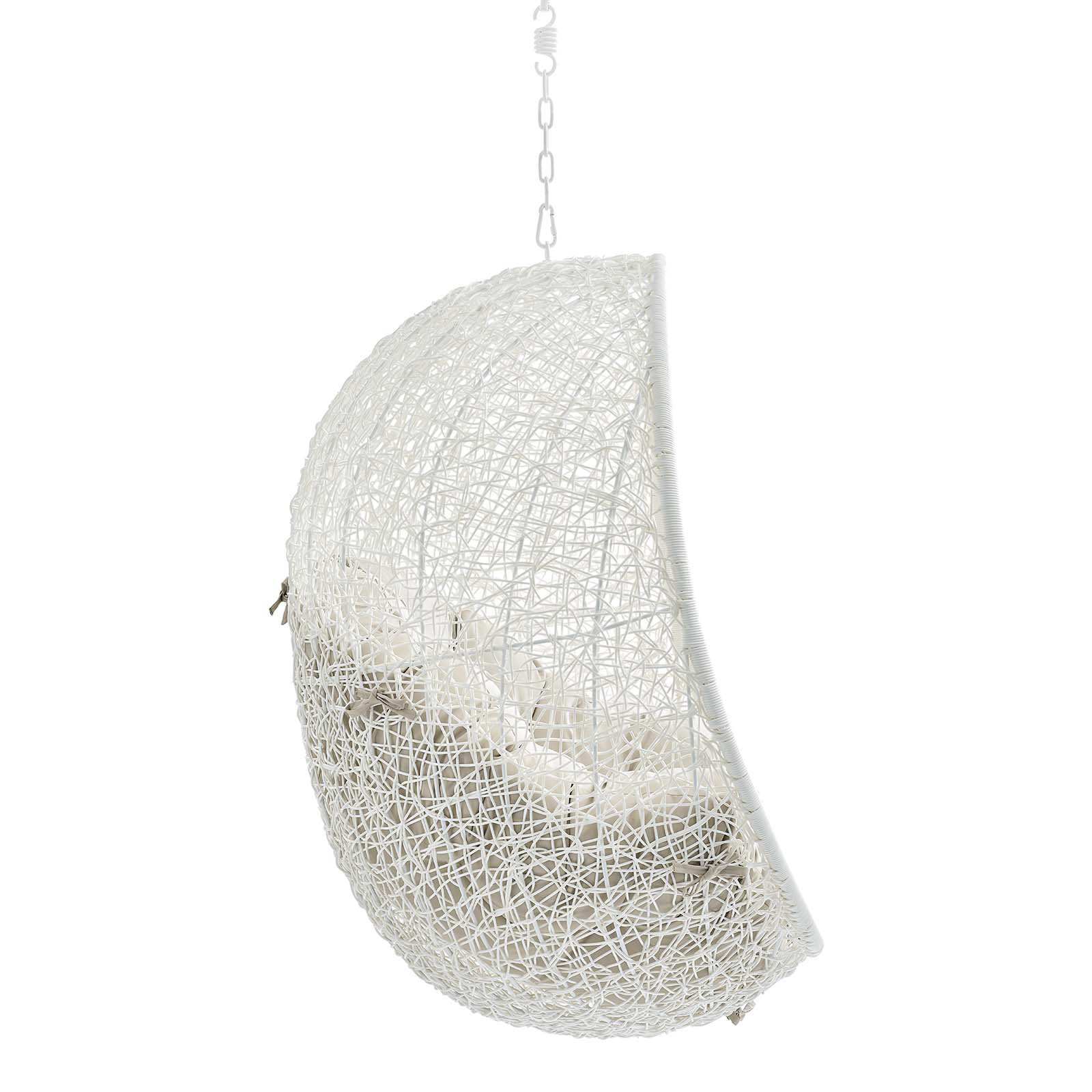 Modway Hide Sunbrella Fabric Swing Outdoor Patio Lounge Chair without Stand, White/Beige