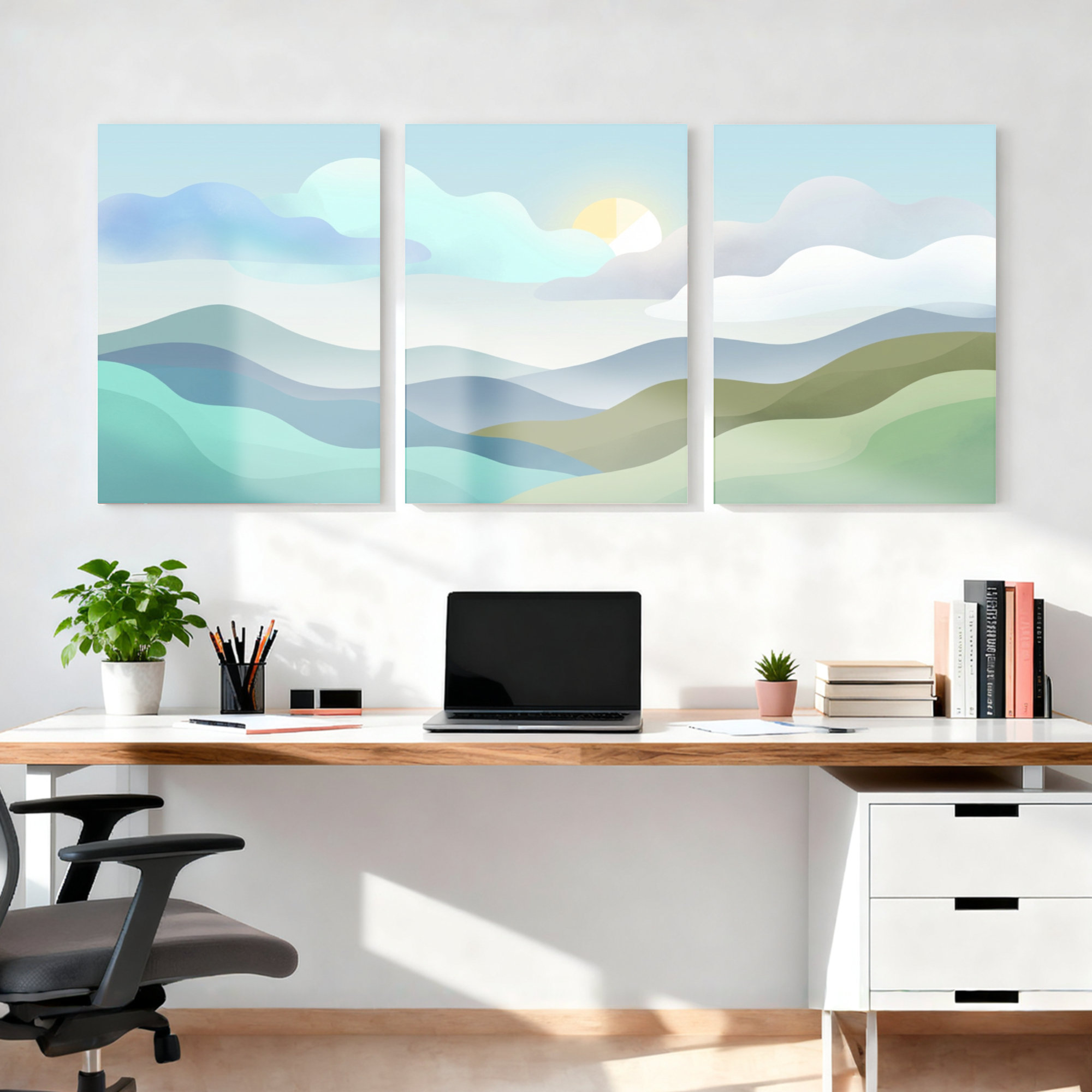 Winston Porter Mountain Landscape Canvas Wrapped Wall Art Oil Painting ...