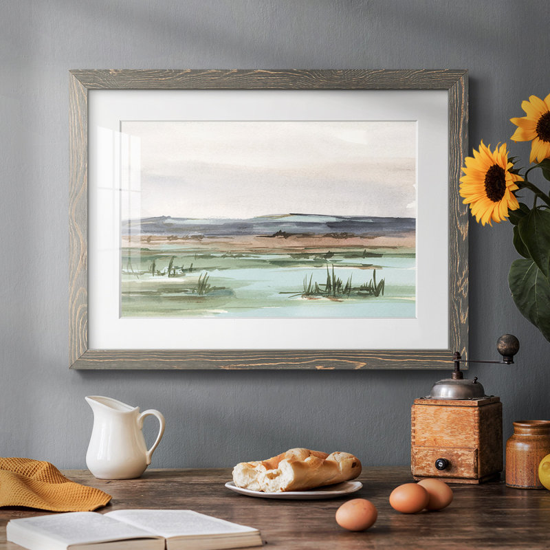 Serene Mountain View II - impression d'un seul cadre photo, Gris, H 22 po x l 32 po x P 1,5 po