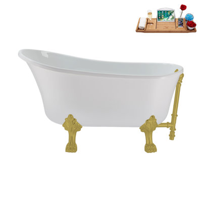 51.2'' x 25.6'' Soaking Acrylic Bathtub